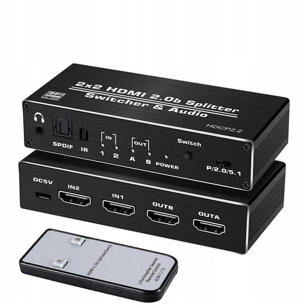 MATRIX HDMI 2.0 2x2 SWITCH SPLITTER DOLBY ATMOS 7.1