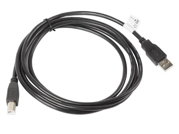 Lanberg CA-USBA-10CC-0018-BK USB-kabel 1,8 m USB 2.0 USB B Sort