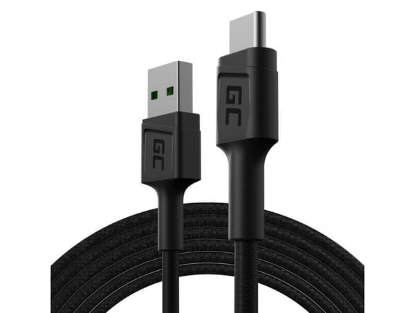 Green Cell KABGC19 USB-kabel USB 2.0 2 m USB A USB C Svart