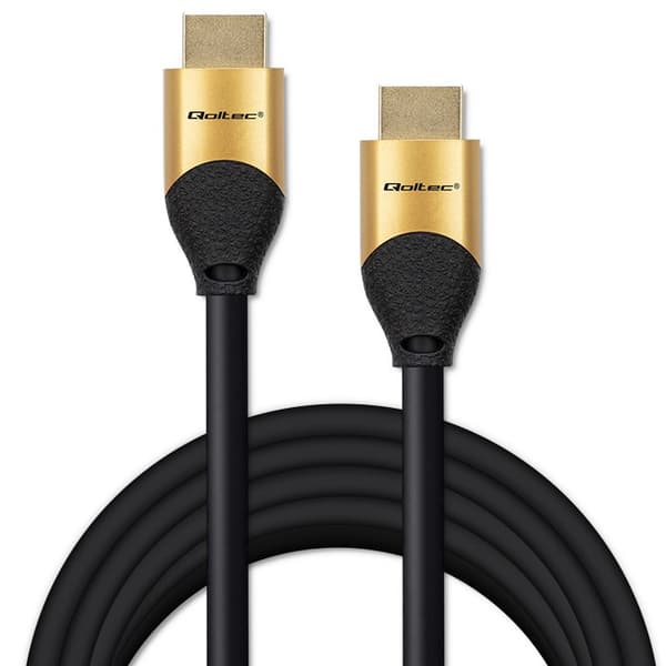 Qoltec 50357 HDMI v2.1 Kabel Ultra høj hastighed 8K | 60Hz | 26AWG | GULD | 5m