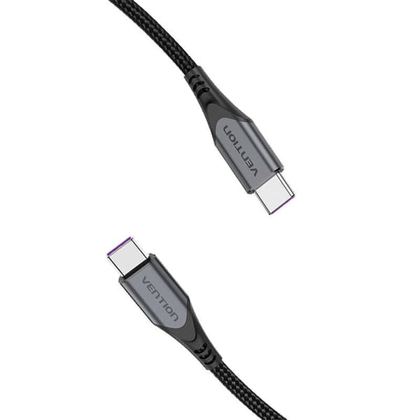 USB-C till USB-C 100W Ventilation TAHHF 5A 1m USB 3.1 Gen2 4k-kabel (grå)
