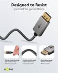 Miniatyrbild 5 av 11: USB-C™-till-DisplayPort™-kabel 4K @ 60 Hz, 2 m, svart