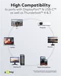 Miniatyrbild 7 av 11: USB-C™-till-DisplayPort™-kabel 4K @ 60 Hz, 2 m, svart