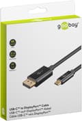 Miniatyrbild 2 av 11: USB-C™-till-DisplayPort™-kabel 4K @ 60 Hz, 2 m, svart