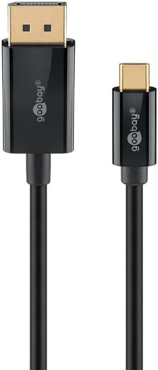USB-C™ til DisplayPort™-kabel 4K @ 60 Hz, 2 m, svart