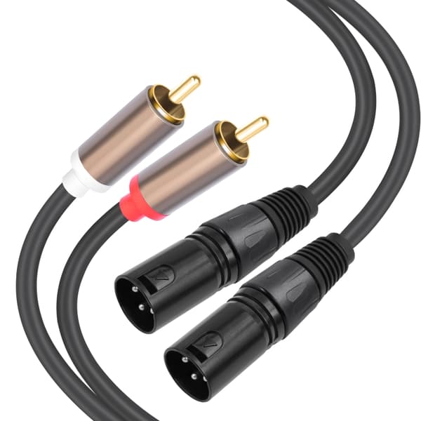 Lydkabel 2 RCA-han til 2 XLR-han 1,5 m