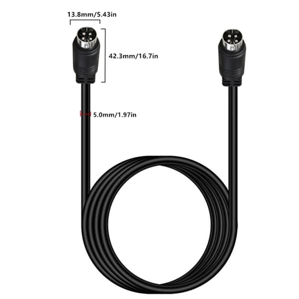 Äänikaapeli MD DIN 4 Pin uros, jossa on puhdas kupariydin - 50 cm