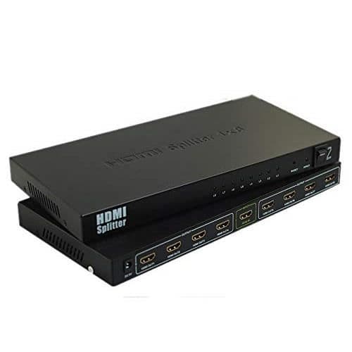 PremiumCord HDMI-fördelare 1-8 portar med strömförsörjning 4K Full HD 3D - khsplit8b
