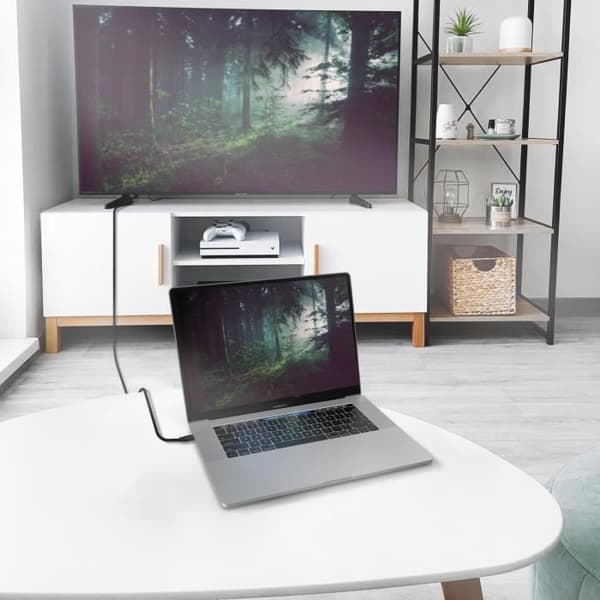 AISENS Aluminium konverterkabel USB-C till HDMI 2.1 8K60Hz, svart, 2 m