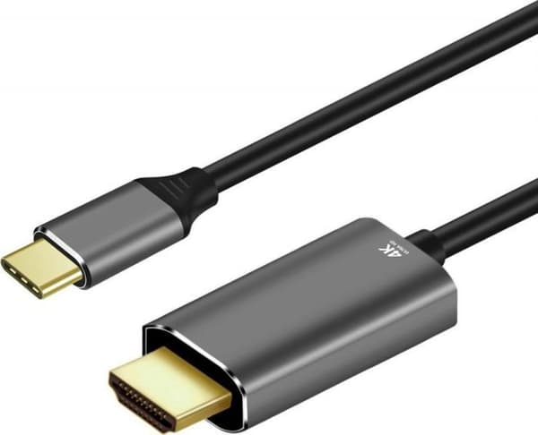 Kabel - TV-anslutningar - video - ljud Art - KABUSBC OEM-C4-2 - USB Type-C till HDMI-kabel 1,8 m svart och grå ()