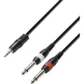 Miniatyrbild 1 av 3: Adam Hall 3,5 mm jack / 2 x 6,3 mm jack ljudkabel