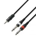Miniatyrbild 1 av 2: ah Kablar 3,5 mm stereojack till 2 x 6,3 mm serie mono audiojackkabel, 6 m
