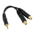 Miniatyrbild 3 av 3: STARTECH Stereo splitterkabel - 3,5 mm hona minijack till 2x 3,5 mm hona minijack - 15 cm