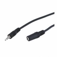 Förlängningskabel ljud stereo Jack 3.5mm m/f - Svart - 2m
