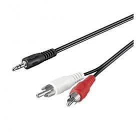 Ljudkabel - Ospecificerad - 2xRCA hane till 3,5 mm jack - 3,0 m - Stereo ljudanslutning