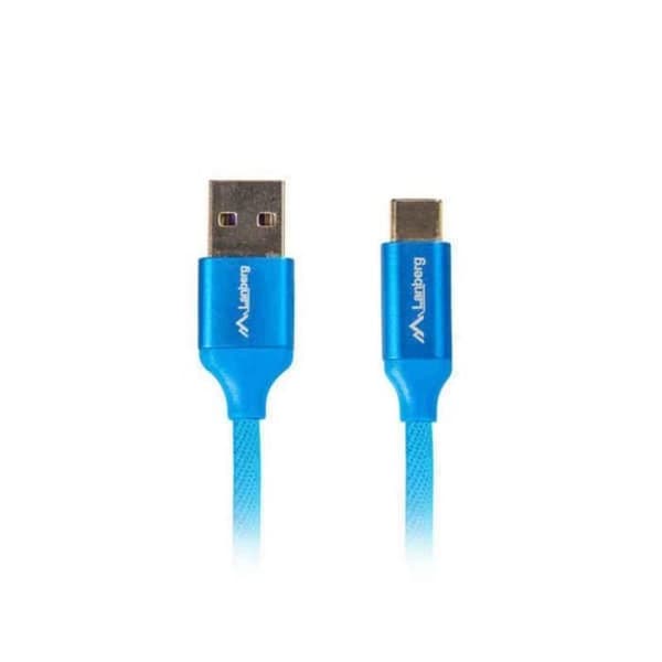 Lanberg Quick Charge 3.0 USB A till USB C Kabel Blå - - - Lanberg