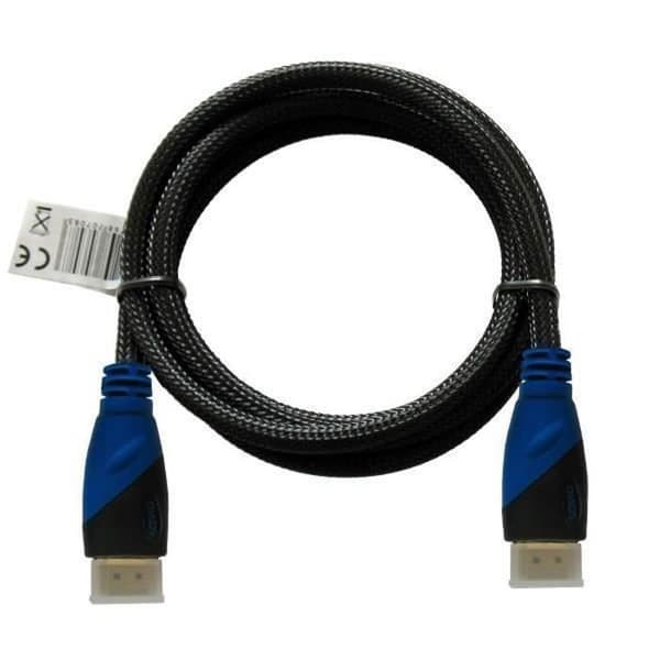 Savio CL-48 HDMI-kabel - 2m - Audio returkanal (ARC) - Svart, Blå