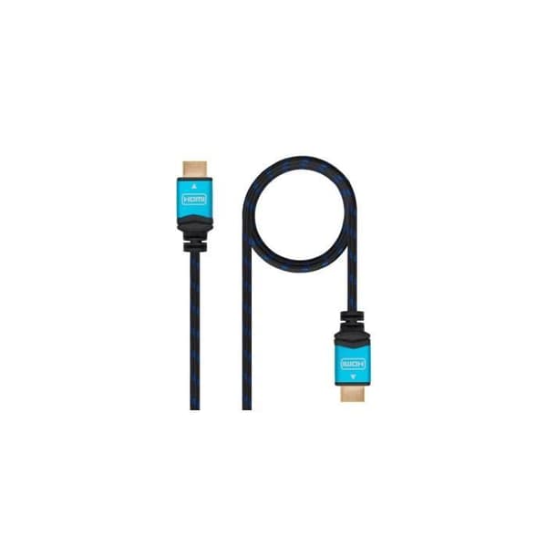 TooQ 10.15.37 V2.0 HDMI Kabel Svart Blå 0,5m