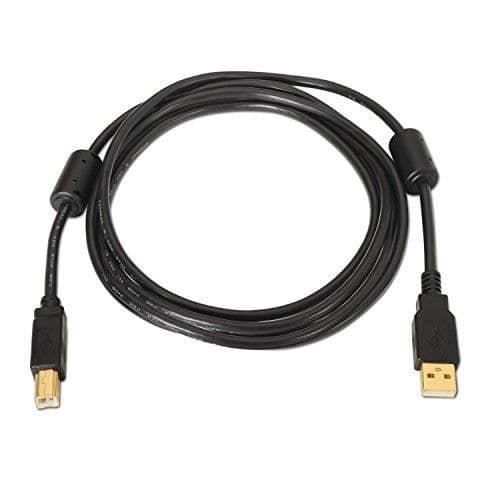 AISENS USB-kabel 3 m USB A USB B Svart - USB-kablar (3 m, USB A, USB B, 2.0, Svart) - A101-0010