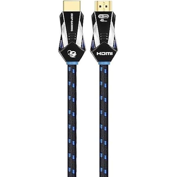 DeepGaming HDMI 2.1-kabel 48G High Speed HDMI-kabel 4K120Hz 8K60Hz, eARC Enhanced Audio Return, Dynamic HDR-kompatibel TV, Xbox,