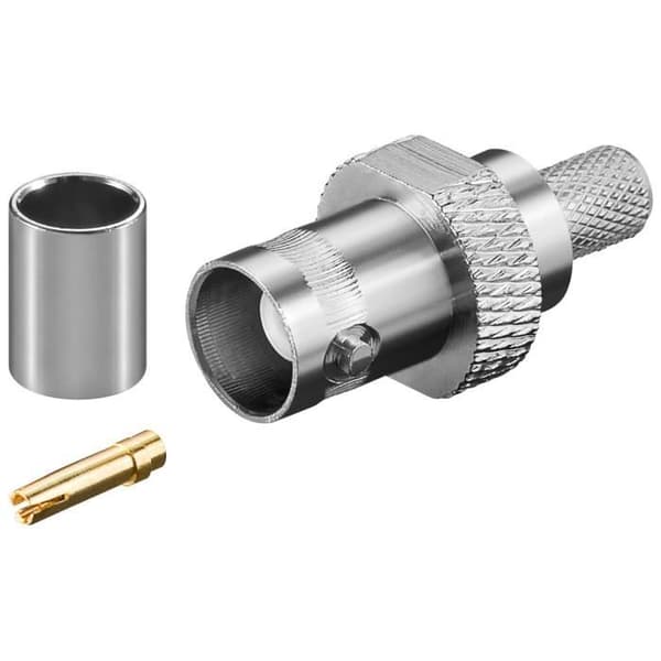 BNC CRIMP KOPPLING MED GULD PINK FÖR RG 59/U CAB...