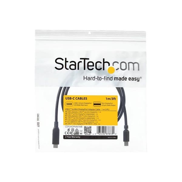 USB-C till Mini DisplayPort 4K 60 Hz adapterkabel - STARTECH - 1 m - Svart