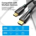 Miniatyrbild 2 av 4: VENTION High Speed HDMI 2.1-kabel 48Gbps Dolby Vision 8K @ 60Hz (3m)