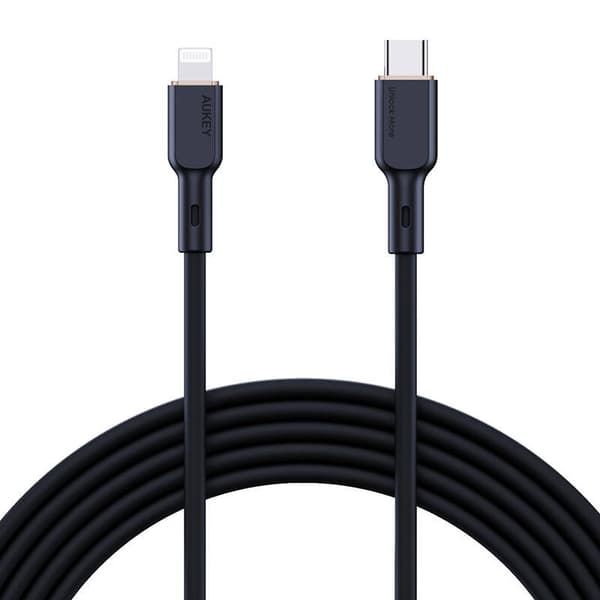 USB-C til Lightning-kabel Aukey CB-SCL1, 27W, 1m (svart)