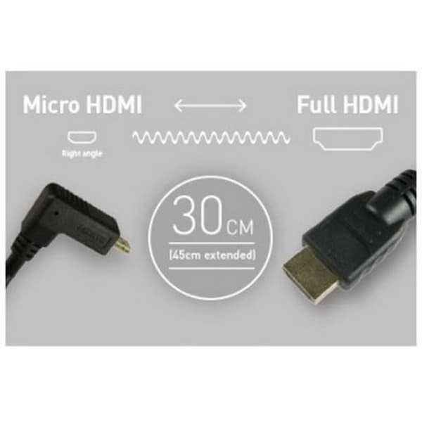 ATOMOS-Micro HDMI till Full HDMI 30cm, svart
