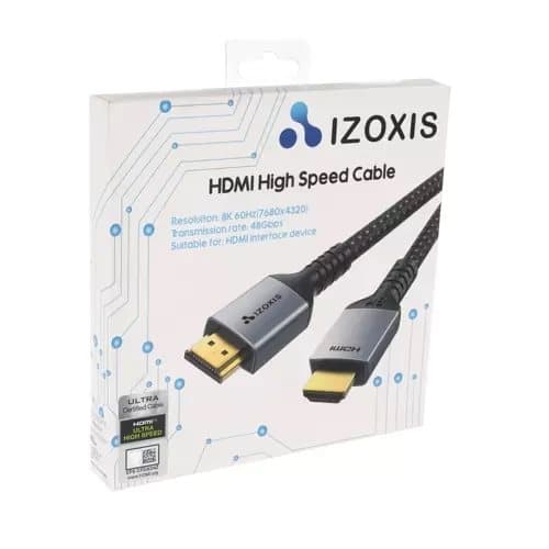 Kullattu 8K UHD 60Hz 48Gbps HDMI-kaapeli 2m