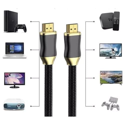 Kullattu 8K 60Hz 4K 120Hz 48Gbps HDMI 2.1 Kaapeli 3m