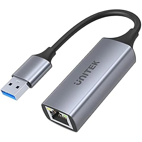 USB till Gigabit Ethernet-adapter - UNITEK - U1309A - USB 3.1 Gen 1 - Aluminium - 12 cm Grå