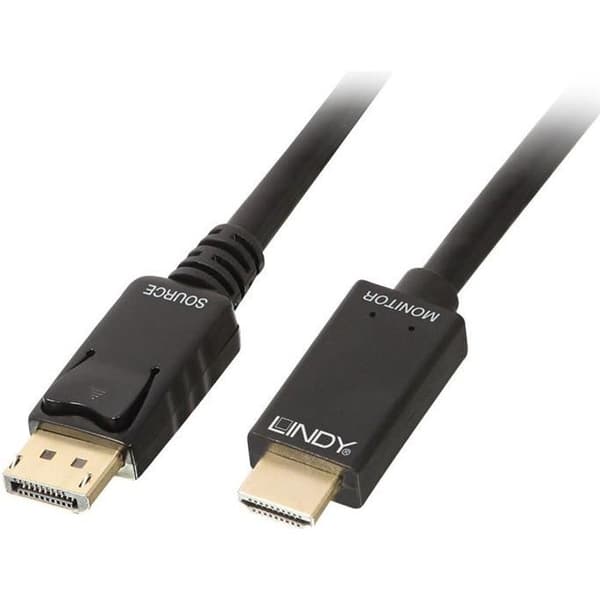 LINDY DisplayPort till HDMI 4K30-kabel (DP: passiv) - 2m | CDON