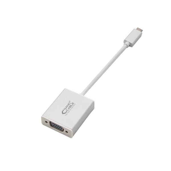 Nanokabel 10.16.4101, 0,1 m, USB C, VGA (D-Sub), hane, hona, rak