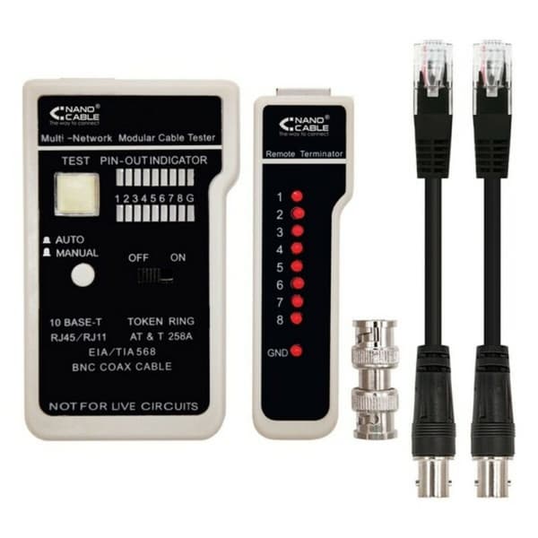 UTP kategori 6 stift netværkskabel RJ11/RJ12/RJ45, coaxial NANOCABLE 10.31.0303 Hvid/Sort