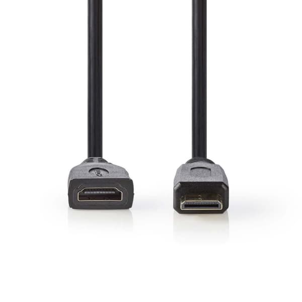 Nedis CVGP34590BK02 High Speed Hdmi™-kabel med Ethernet HDMI™-minikontakt - HDMI™ hona 0,2 M svart