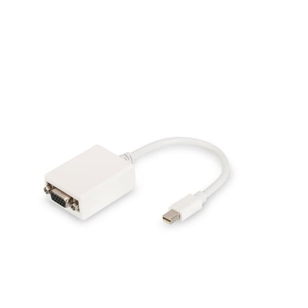 DisplayPort till VGA Adapter Digitus by Assmann DB-340407-001-W Vit Svart 15 cm