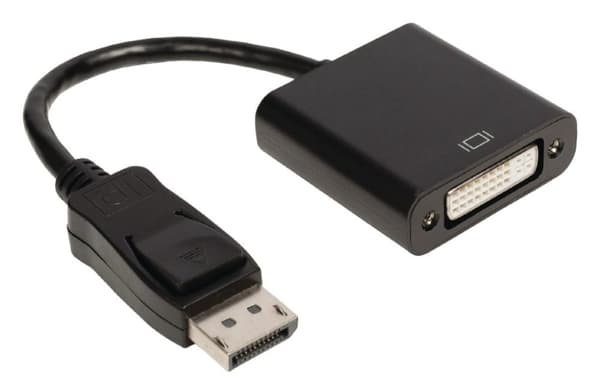 Valueline VLCB37250B02 Displayport Adapter Kabel Displayport han - Dvi-d 24 + 1-pin hun 0,20M sort