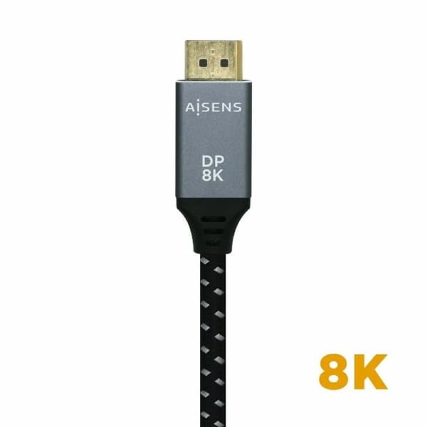 DisplayPort-kaapeli Aisens A149-0435 Musta Musta/Harmaa 1 m