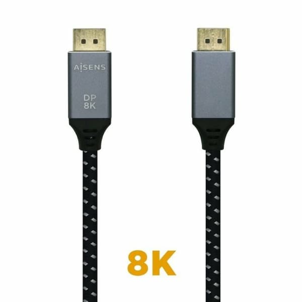 DisplayPort-kaapeli Aisens A149-0435 Musta Musta/Harmaa 1 m