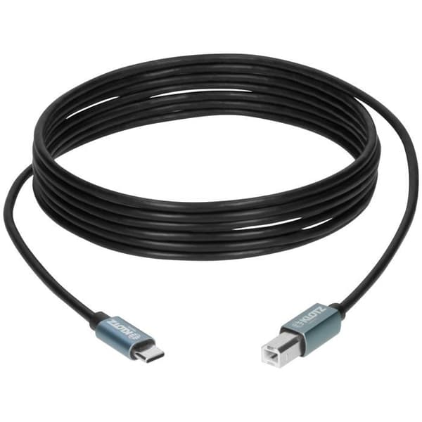 Klotz USB 2.0 USB-C / USB-B svart, längd 1 m Digitalkabel