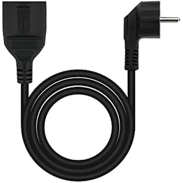Strömförlängningskabel - NANO KABEL - 10.22.0603-BK - Han- och honkontakt Schuko - 100 % koppar - 4000 W