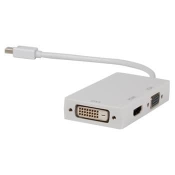 VALUELINE VLMP37465W0.20 HDMI-kabel - Hane - DVI-I 24 + 5 stycken Hona - VGA Hona - 0.20 m - Vit