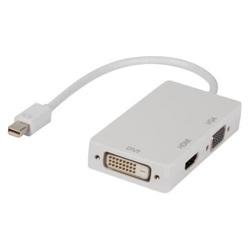 VALUELINE VLMP37465W0.20 HDMI-kabel - Hane - DVI-I 24 + 5 stycken Hona - VGA Hona - 0.20 m - Vit