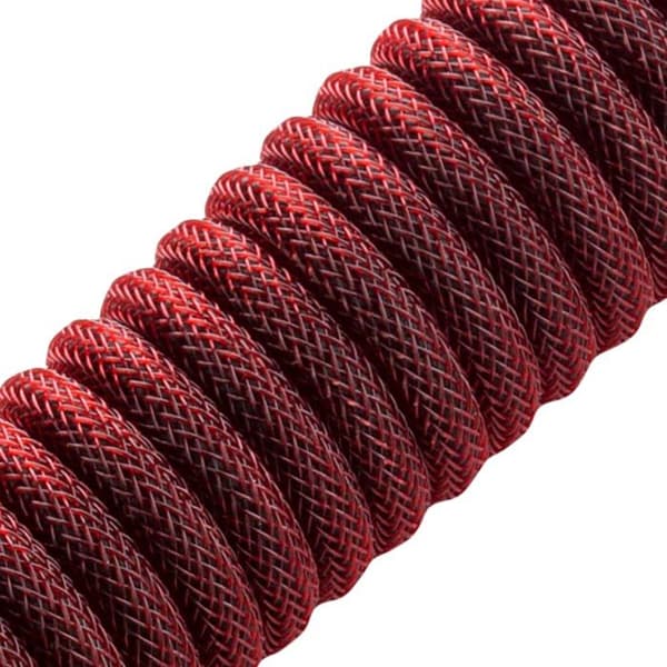 Kabeltangentbord i spiral - CABLEMOD - USB-C till USB Typ A - Republic Red - Plug-and-Play - Hållbar