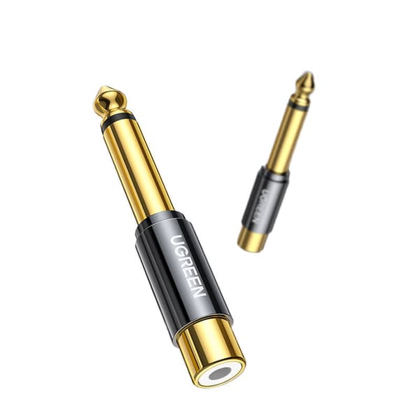ADAPTOR audio Ugreen, "AV169" 6.35 mm (T) la RCA (M), auriu "80731" - 6957303887316