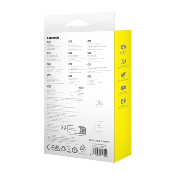 Baseus Ubrydeligt USB-kabel 1 m USB A USB C Hvid