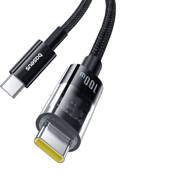 Baseus Gem USB C til USB C hurtigopladningskabel 1 m 100 W Sort
