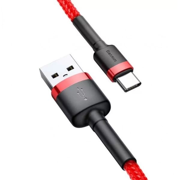 Baseus CATKLF-U09 mobiltelefonkabel Sort, Rød 3 m USB A USB C