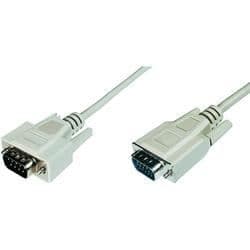 VGA-kabel - Kabel och adapter - 3m - VGA hane - Skärmad - Beige